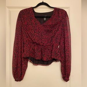 Express Leopard Print Blouse